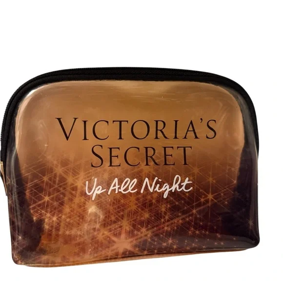 Victoria Secret gold and brown beautiful makeup bag - Picture 8 of 9